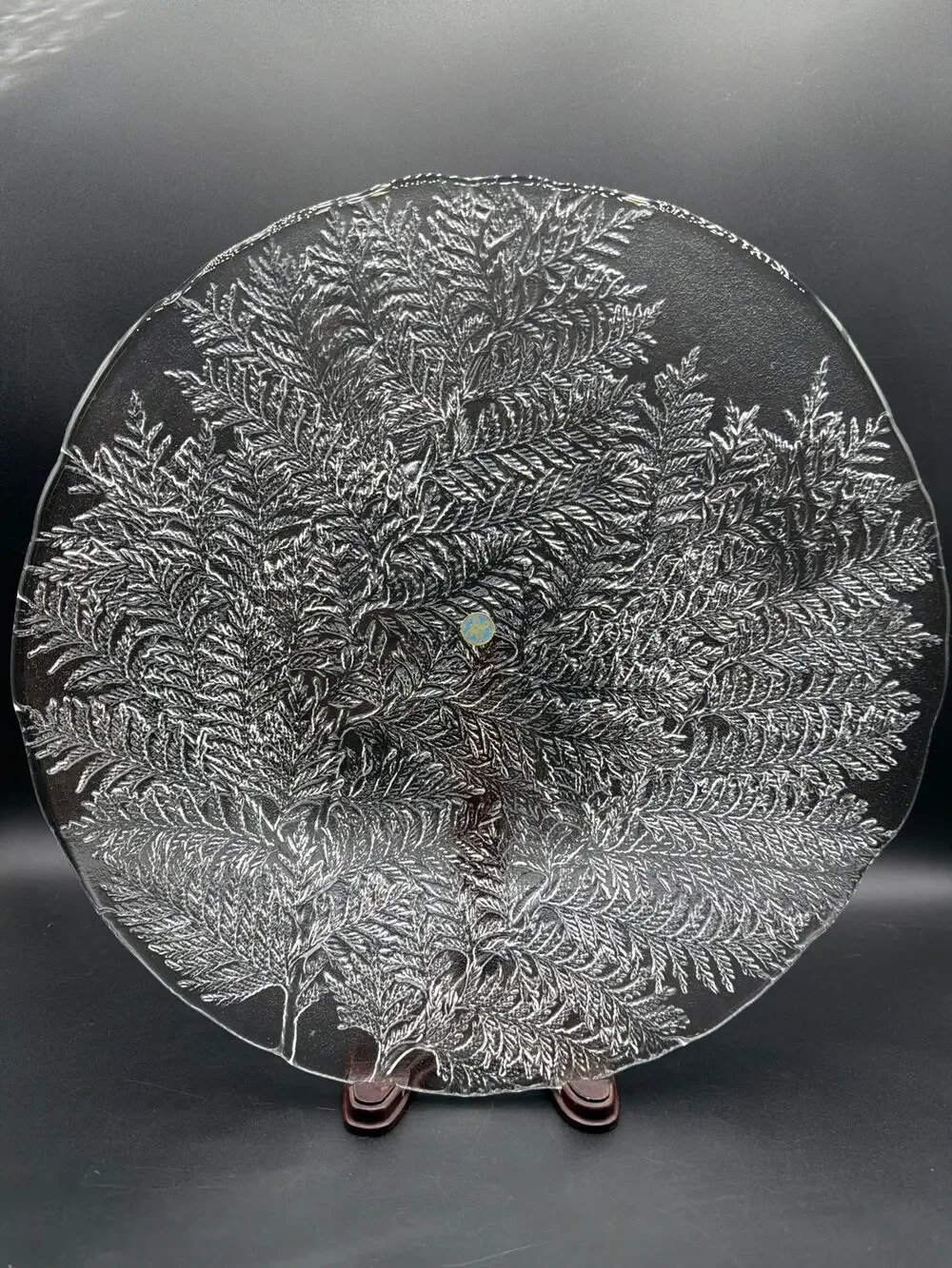 Vintage Mikasa Hoya Lacy Fern Crystal 14” Platter RH400/014 Japan Orig Box